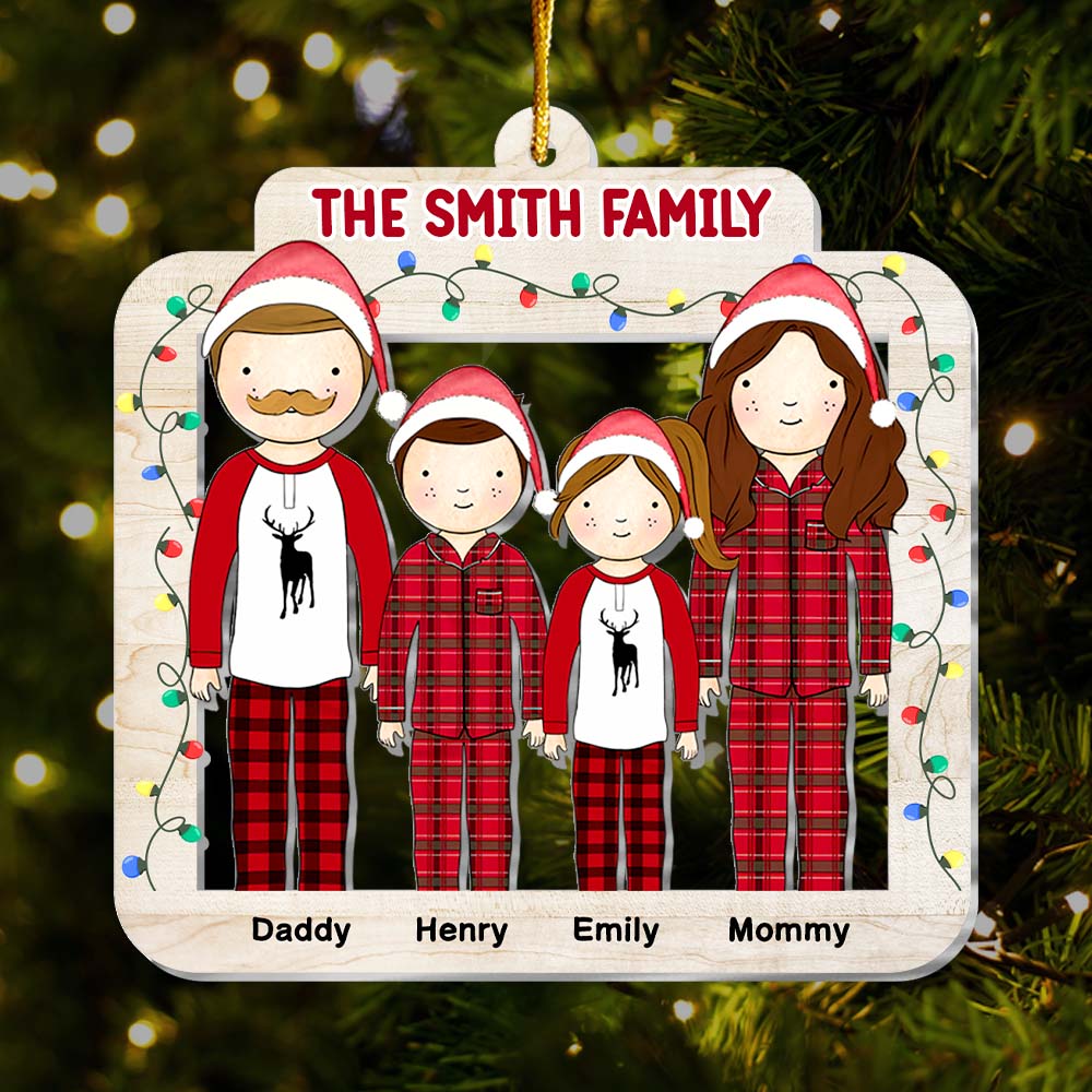 Personalized Christmas Gift For Family Photo Frame Ornament 29954 Primary Mockup
