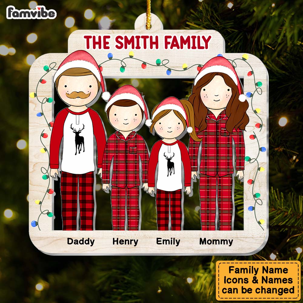 Personalized Christmas Gift For Family Photo Frame Ornament 29954 Primary Mockup