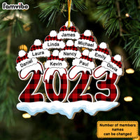 Personalized Family 2023 Santa Hats Christmas Ornament 29956 thumb 1