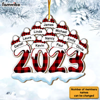 Personalized Family 2023 Santa Hats Christmas Ornament 29956 thumb 1
