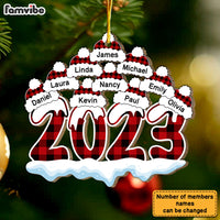 Personalized Family 2023 Santa Hats Christmas Ornament 29956 thumb 1