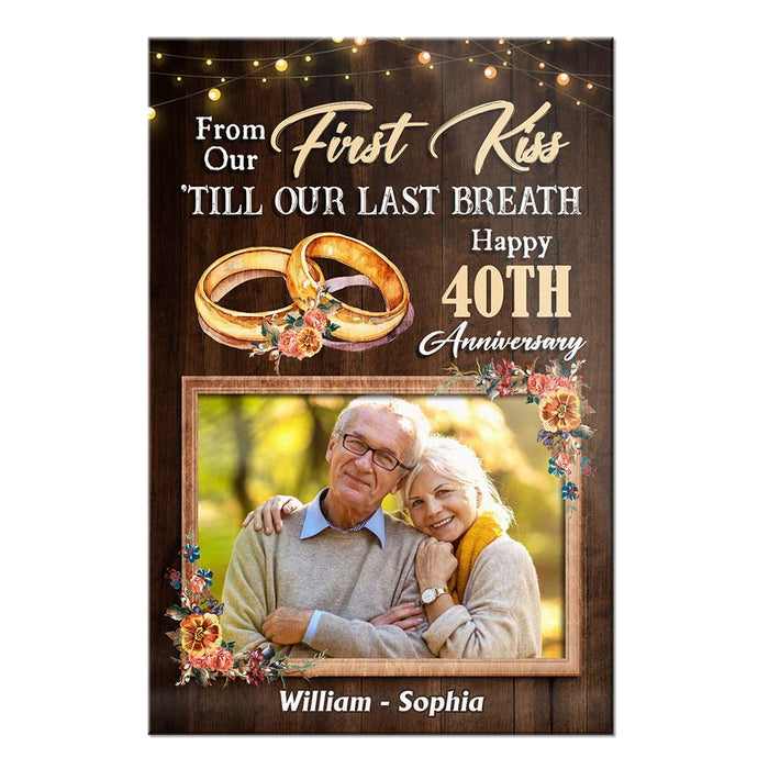 Personalized Couple From Our First Kiss Canvas 29962 1