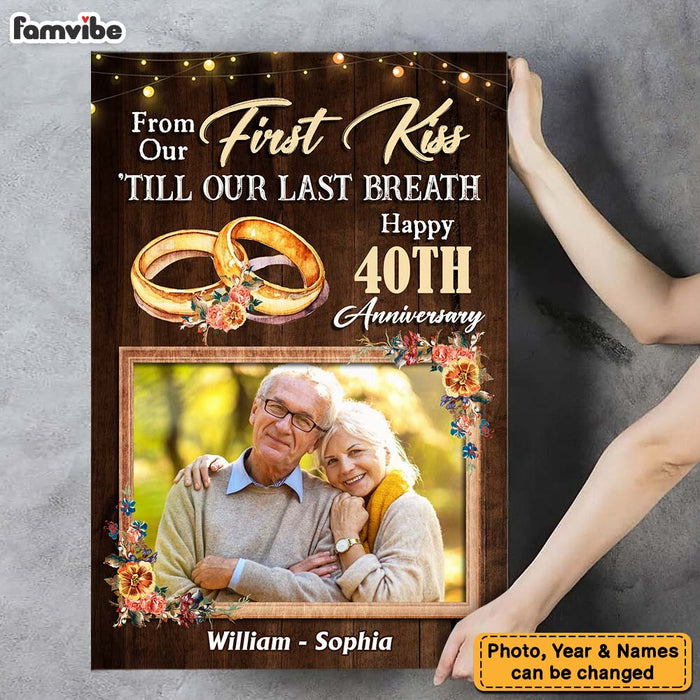 Personalized Couple From Our First Kiss Canvas 29962 1