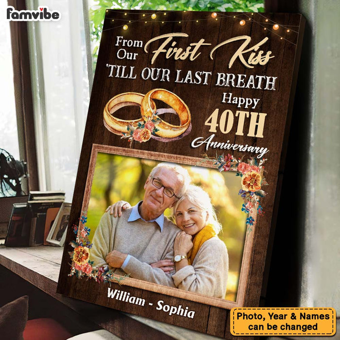 Personalized Couple From Our First Kiss Canvas 29962 1