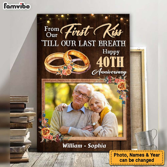 Personalized Couple From Our First Kiss Canvas 29962 1