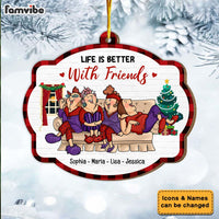 Personalized Friendship Life Is Better With Friends Ornament 29970 thumb 1