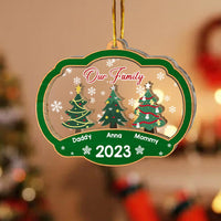 Personalized Our Family Christmas Tree 2 Layered Mix Ornament 29971 thumb 1