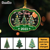 Personalized Our Family Christmas Tree 2 Layered Mix Ornament 29971 thumb 1