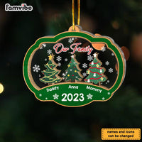 Personalized Our Family Christmas Tree 2 Layered Mix Ornament 29971 thumb 1