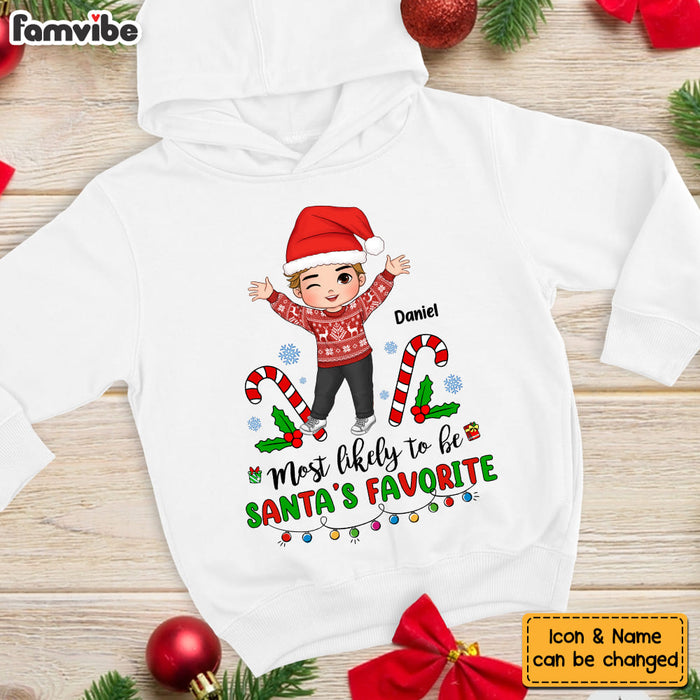 Personalized Gift For Grandson Santa's Favorite Kid T Shirt - Kid Hoodie - Kid Sweatshirt 29973 1
