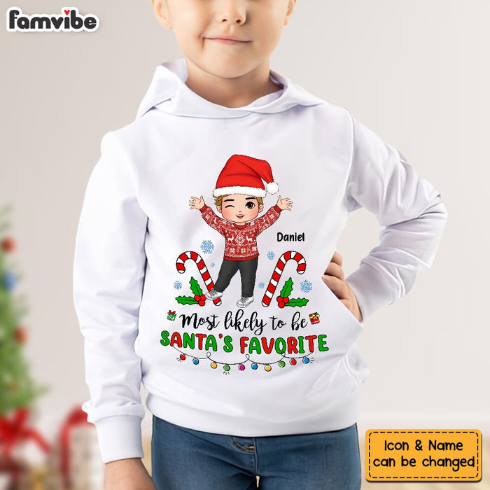 Personalized Gift For Grandson Santa's Favorite Kid T Shirt - Kid Hoodie - Kid Sweatshirt 29973 1