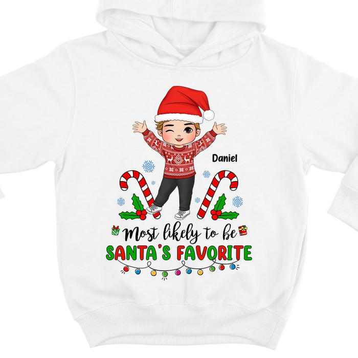 Personalized Gift For Grandson Santa's Favorite Kid T Shirt - Kid Hoodie - Kid Sweatshirt 29973 1