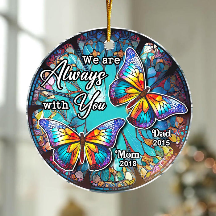Personalized Memorial Butterfly I Am Always With You Circle Ornament 29975 1