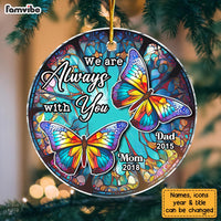 Personalized Memorial Butterfly I Am Always With You Circle Ornament 29975 thumb 1