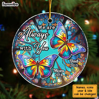 Personalized Memorial Butterfly I Am Always With You Circle Ornament 29975 thumb 1