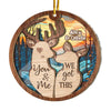 Personalized You And Me We Got This Gift For Couple Deer 2 Layered Mix Ornament 29980 1
