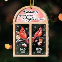 Personalized Memorial Cardinal Gift Angels Are Near 2 Layered Mix Ornament 29985 thumb 1