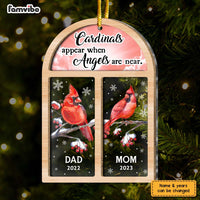 Personalized Memorial Cardinal Gift Angels Are Near 2 Layered Mix Ornament 29985 thumb 1