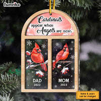 Personalized Memorial Cardinal Gift Angels Are Near 2 Layered Mix Ornament 29985 thumb 1