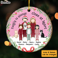 Personalized Gift For Family Christmas Always Close At Heart Circle Ornament 29986 thumb 1