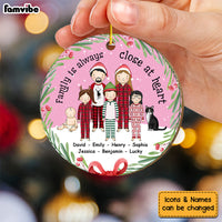 Personalized Gift For Family Christmas Always Close At Heart Circle Ornament 29986 thumb 1