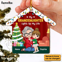 Personalized Grandma Gift My Granddaughter Lights Up My Life Ornament 29992 thumb 1