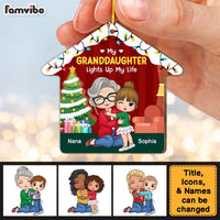 Personalized Grandma Gift My Granddaughter Lights Up My Life Ornament 29992 thumb 1