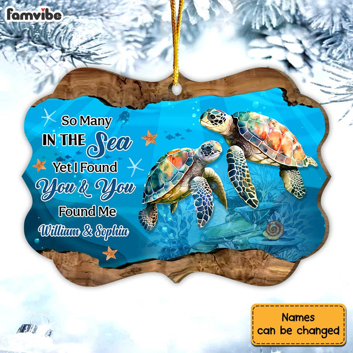 Personalized Couple Turtle So Many In The Sea Yet I Found You & You Found Me Benelux Ornament 29993 1