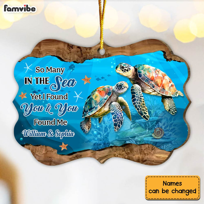 Personalized Couple Turtle So Many In The Sea Yet I Found You & You Found Me Benelux Ornament 29993 1