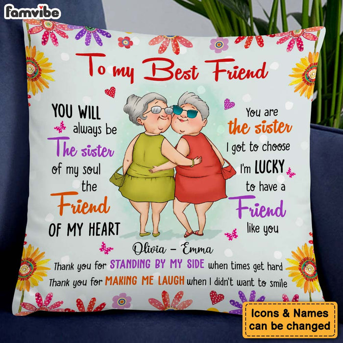 Personalized Gift For Friends Sister Of My Soul Friend Of My Heart Pillow 31014 1