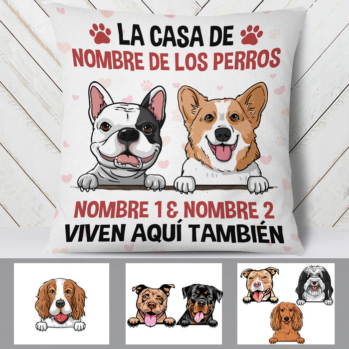 Personalized Dog House Spanish Perro Perra Pillow AP152 95O60 (Insert Included) 1