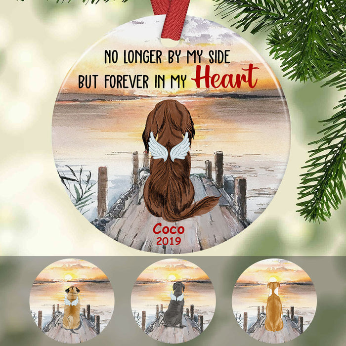 Personalized Forever In Heart Dog Memorial  Ornament OB201 65O58 1