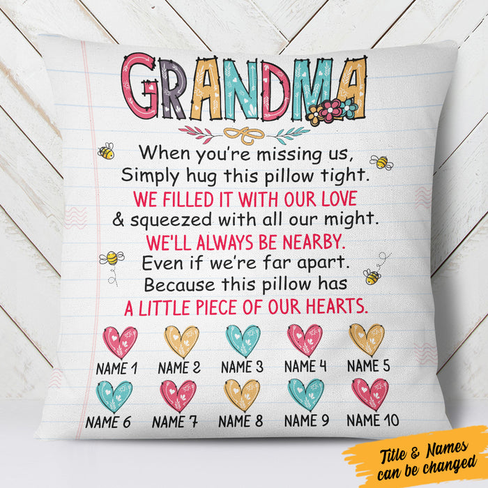 Personalized Grandma Hug This Pillow AP64 30O36 (Insert Included) 1