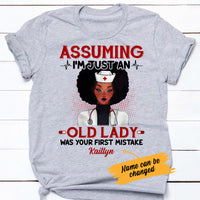 Personalized BWA Nurse Lady White T Shirt AG273 28O53 thumb 1