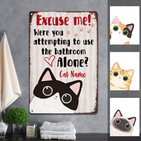 Personalized Cat Bath Metal Sign JL152 67O57 thumb 1