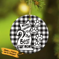Personalized Best Cat Mom Christmas  Ornament OB193 85O53 thumb 1