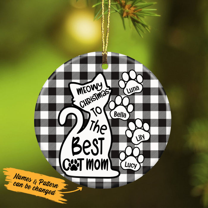Personalized Best Cat Mom Christmas Ornament OB193 85O53 Famvibe