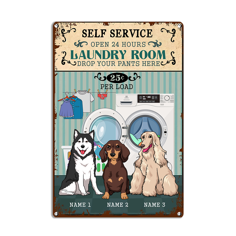 Personalized Indoor Decor Laundry Room Metal Sign JR36 23O23