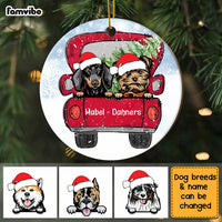 Personalized Dog Christmas Circle Ornament SB301 81O34 thumb 1