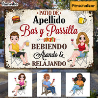 Personalized Family Patio Spanish Metal Sign JR183 95O53 thumb 1