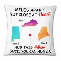 Personalized Family Long Distance Close At Heart Pillow DB63 95O23 thumb 1