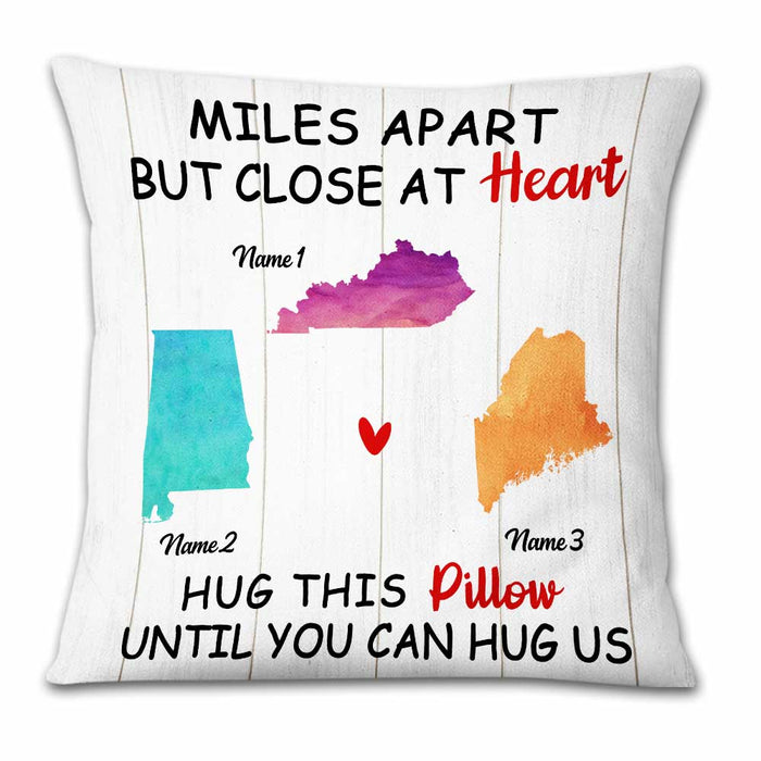 Personalized Family Long Distance Close At Heart Pillow DB63 95O23 1