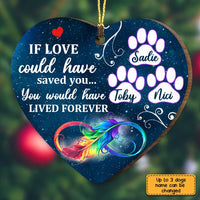 Personalized Dog Memorial Lived Forever  Ornament OB122 81O34 thumb 1