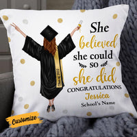 Personalized Graduation Girl She Did It Pillow MR101 67O58 thumb 1