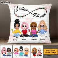 Personalized Friends Forever Flower Infinity Pillow 22687 thumb 1