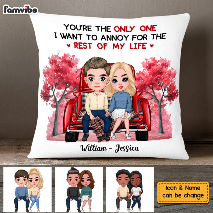 Personalized You're The Only One I Want To Annoy Red Car Couple Pillow 22558 1