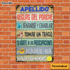 Personalized Family Porch Rule Spanish Metal Sign DB312 81O36 1