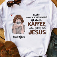 Personalized Coffee Jesus Girl German Kaffee Jesus BWA T Shirt AP141 95O58 thumb 1