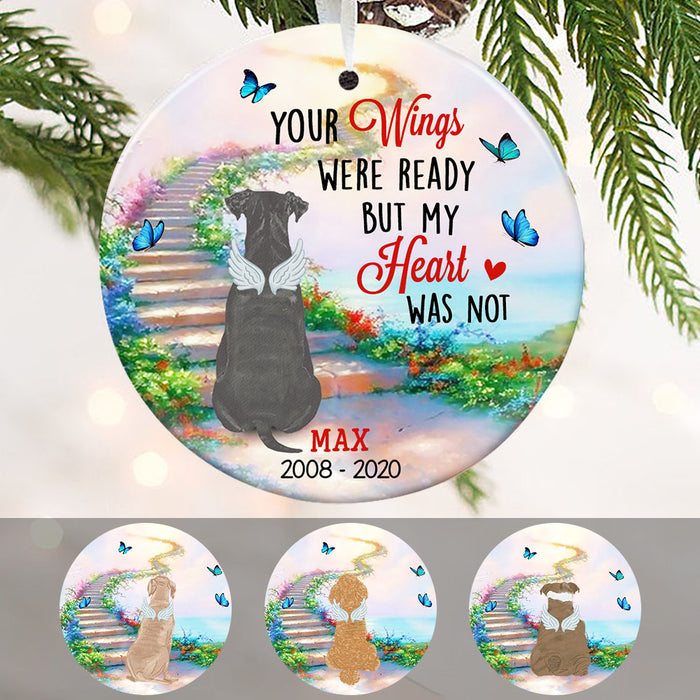 Personalized Your Wings Were Ready Dog Memorial  Ornament OB231 29O58 1