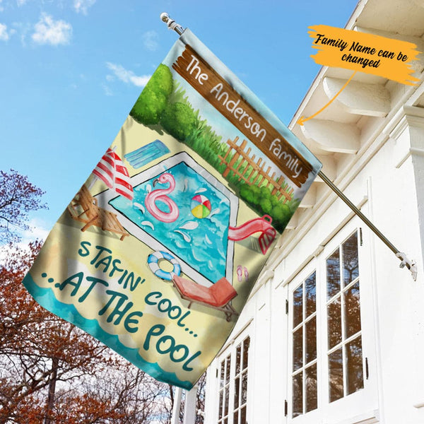 Customized Pool Flags Personalized Pool Garden Flag JN242 87O34 - Famvibe
